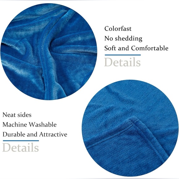 Fleece Blanket, Super Soft, Luxury Cozy Lightweight Microfiber Throw Size - NWT - Picture 5 of 8